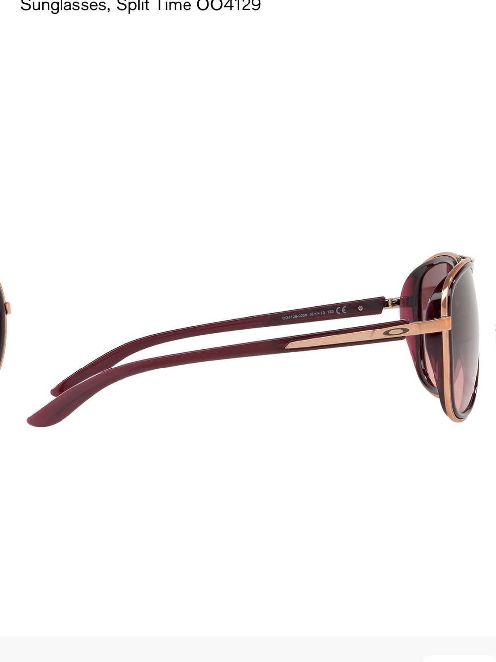 Oakley Aviator Style Women's Sunglasses in Brown Gradient Red - Picture 3 of 8